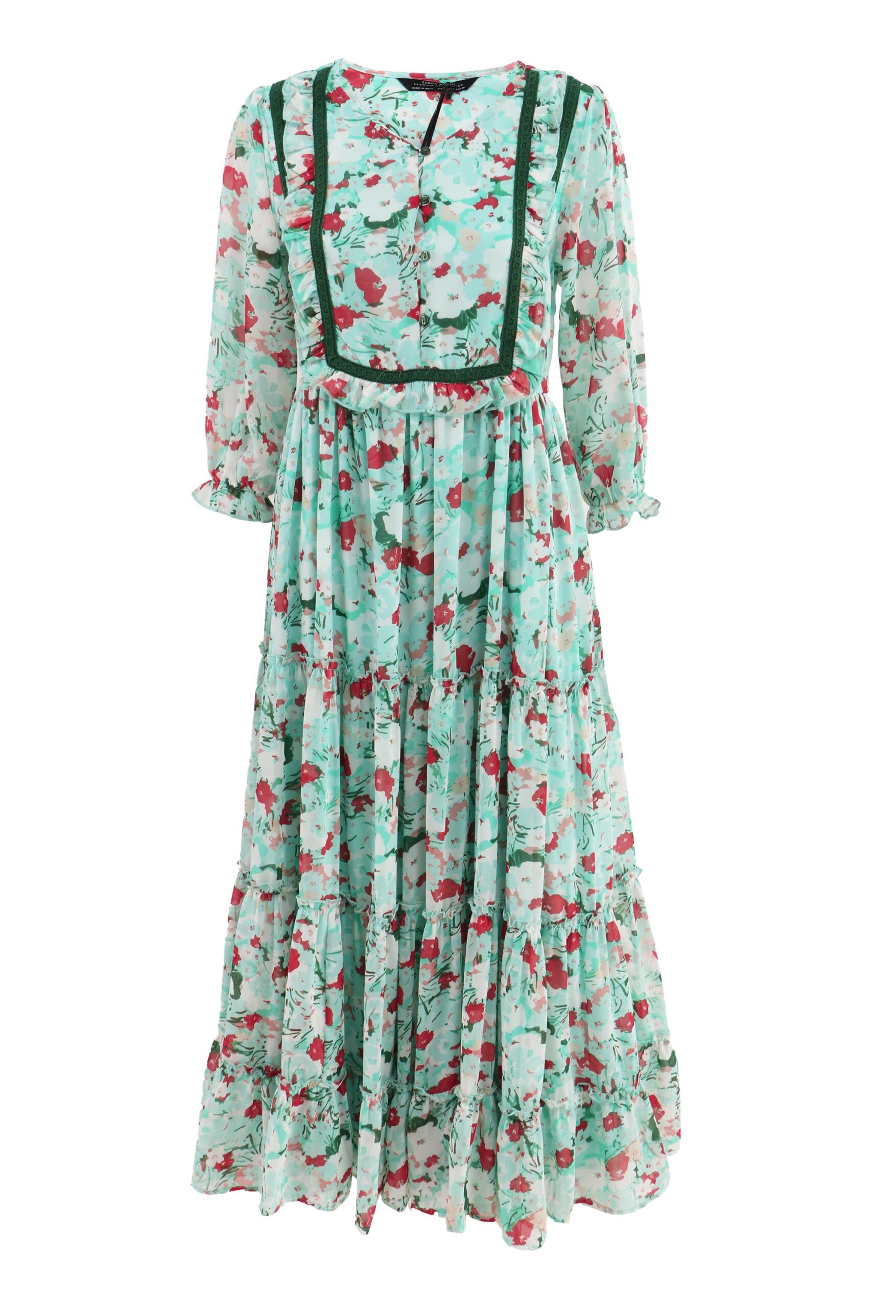 White Green Women's dress - Image 1