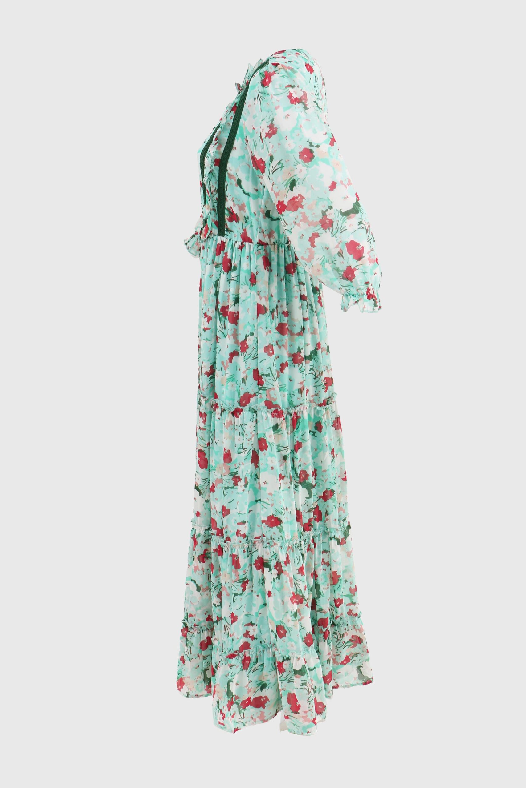 White Green Women's dress - Image 2