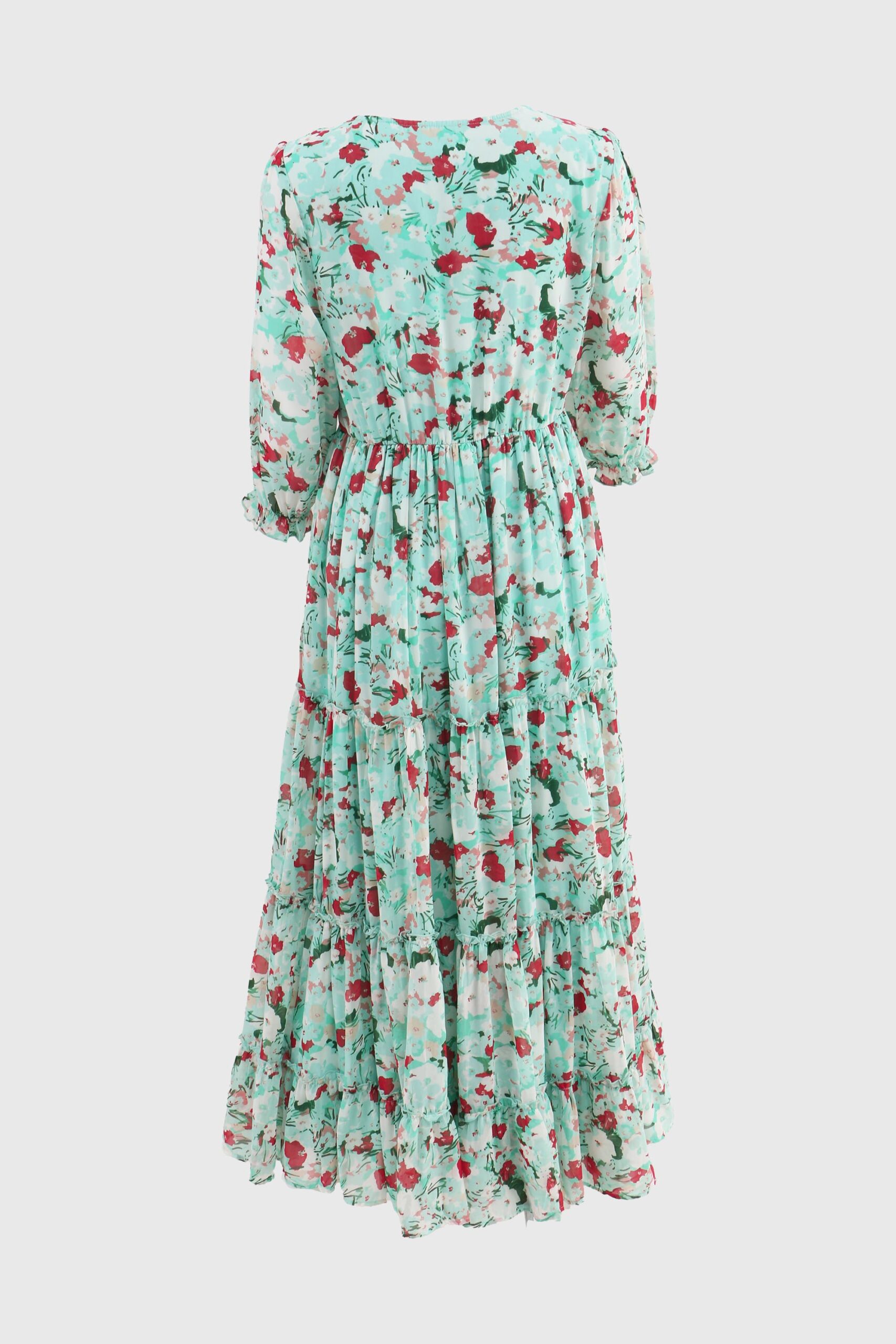 White Green Women's dress - Image 3